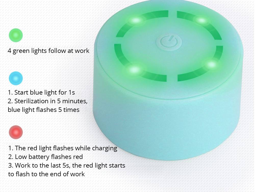 550ml Deep UV Sterilizing Thermos Purified Drinking Water Sterilization Rate 99.9% USB Charging Home Office - Pink