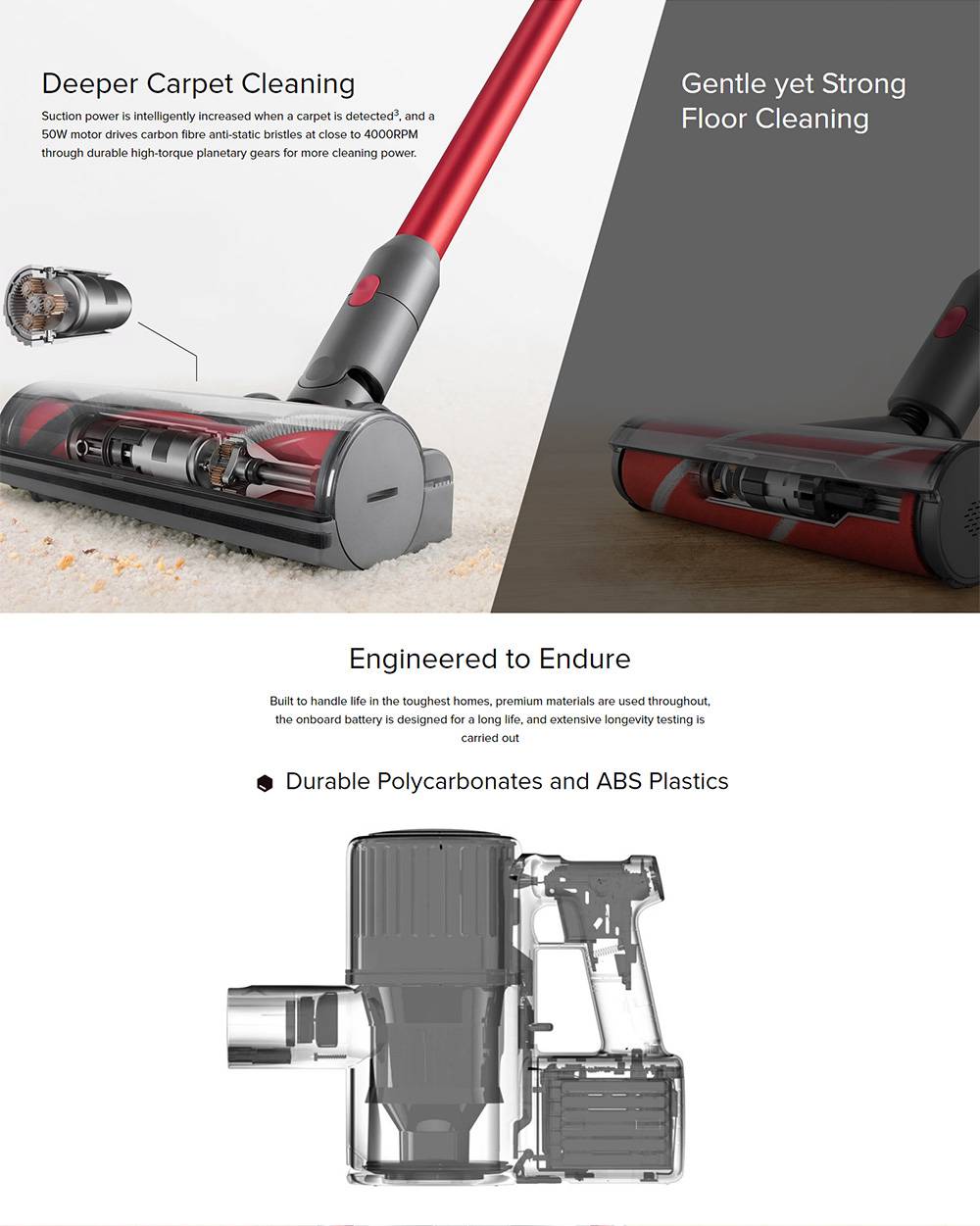 Roborock H6 Portable Wireless Handheld Vacuum Cleaner Silver