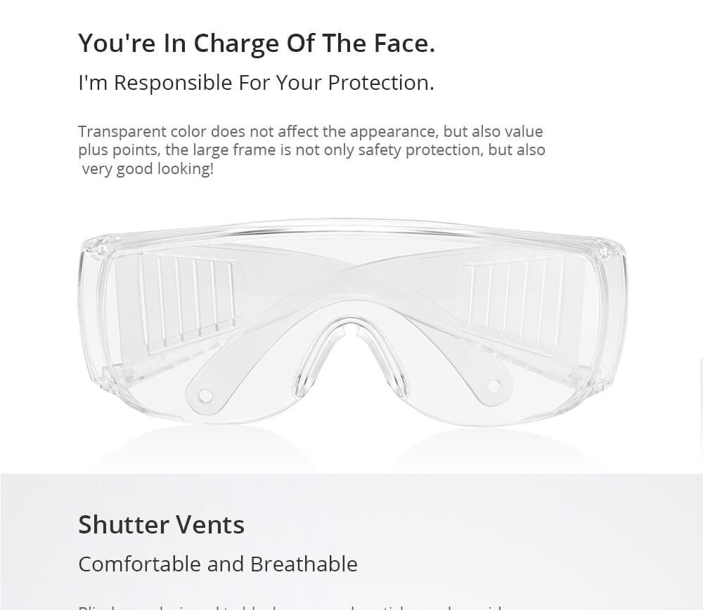 Shutter Goggles Dustproof Windproof  Protective Glasses Unisex From Xiaomi Youpin - Transparent