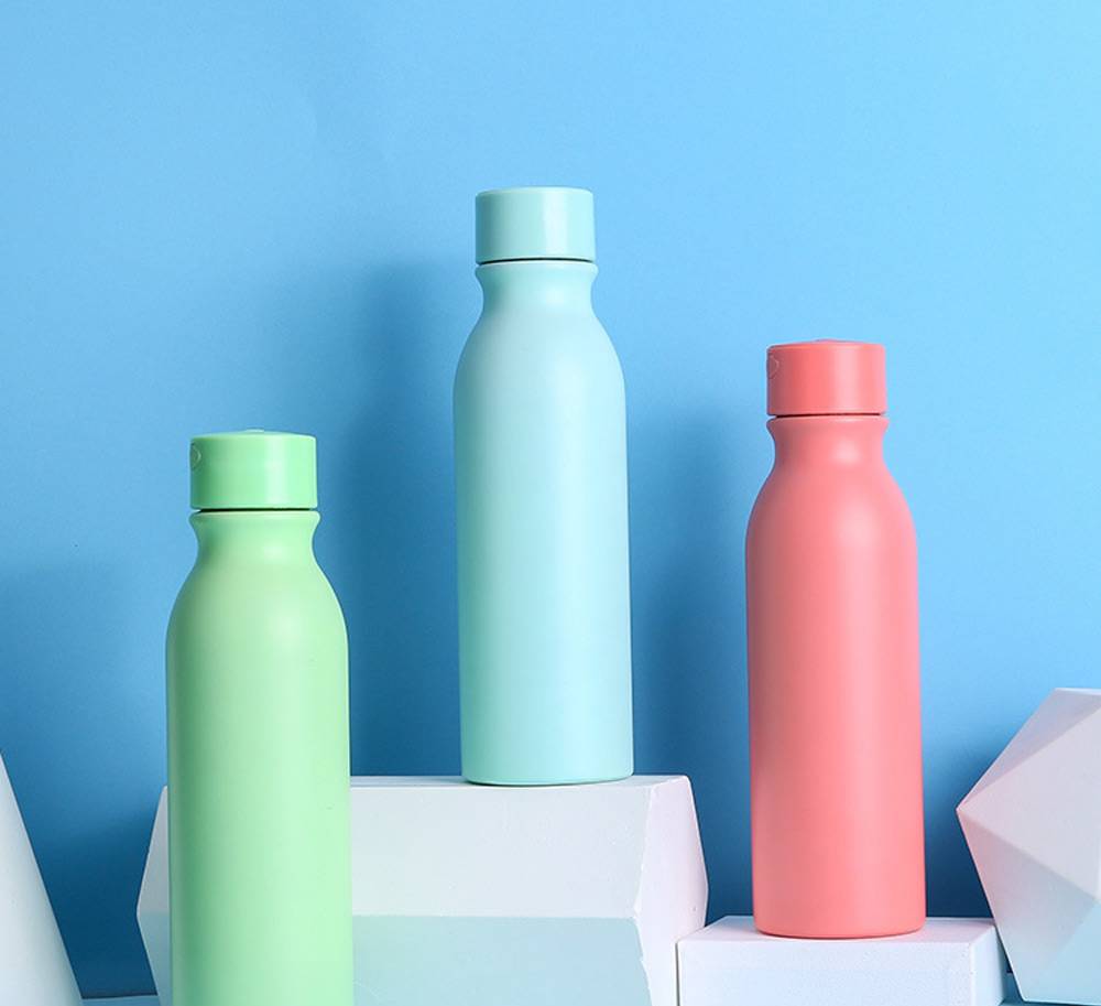 550ml Deep UV Sterilizing Thermos Purified Drinking Water Sterilization Rate 99.9% USB Charging Home Office - Pink