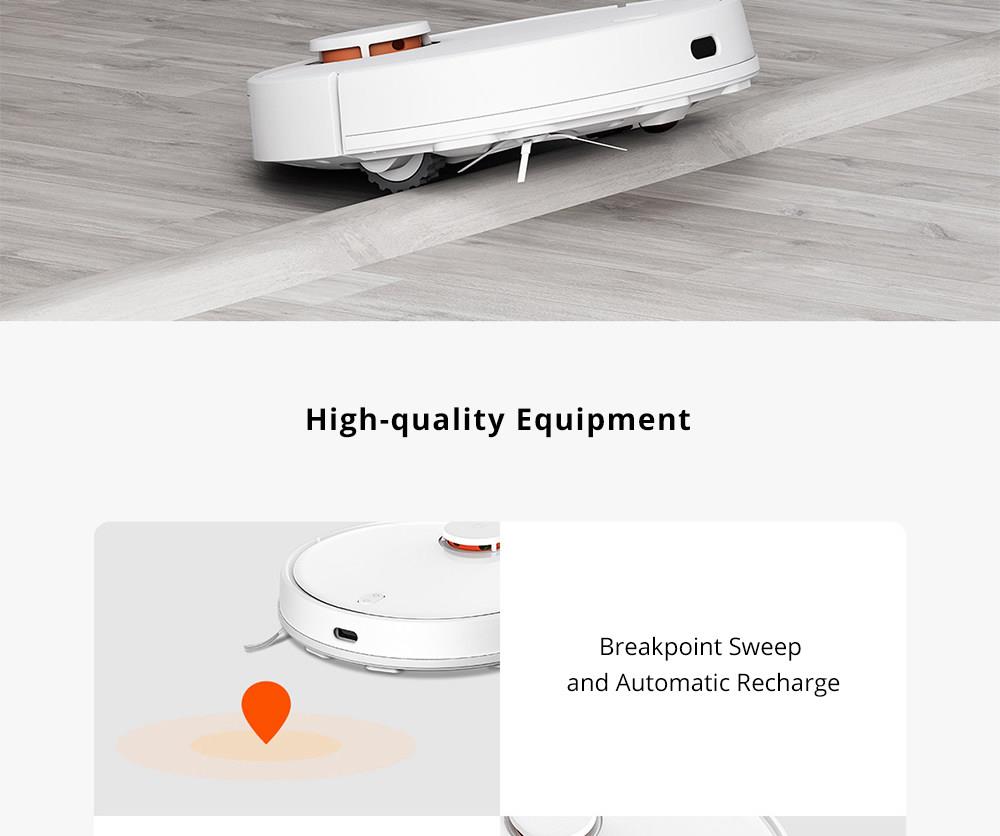Xiaomi Mijia Pro STYJ02YM Robot Vacuum Cleaner LDS Version 2100pa Intelligent Electric Control Water Tank Three Cleaning Modes - White