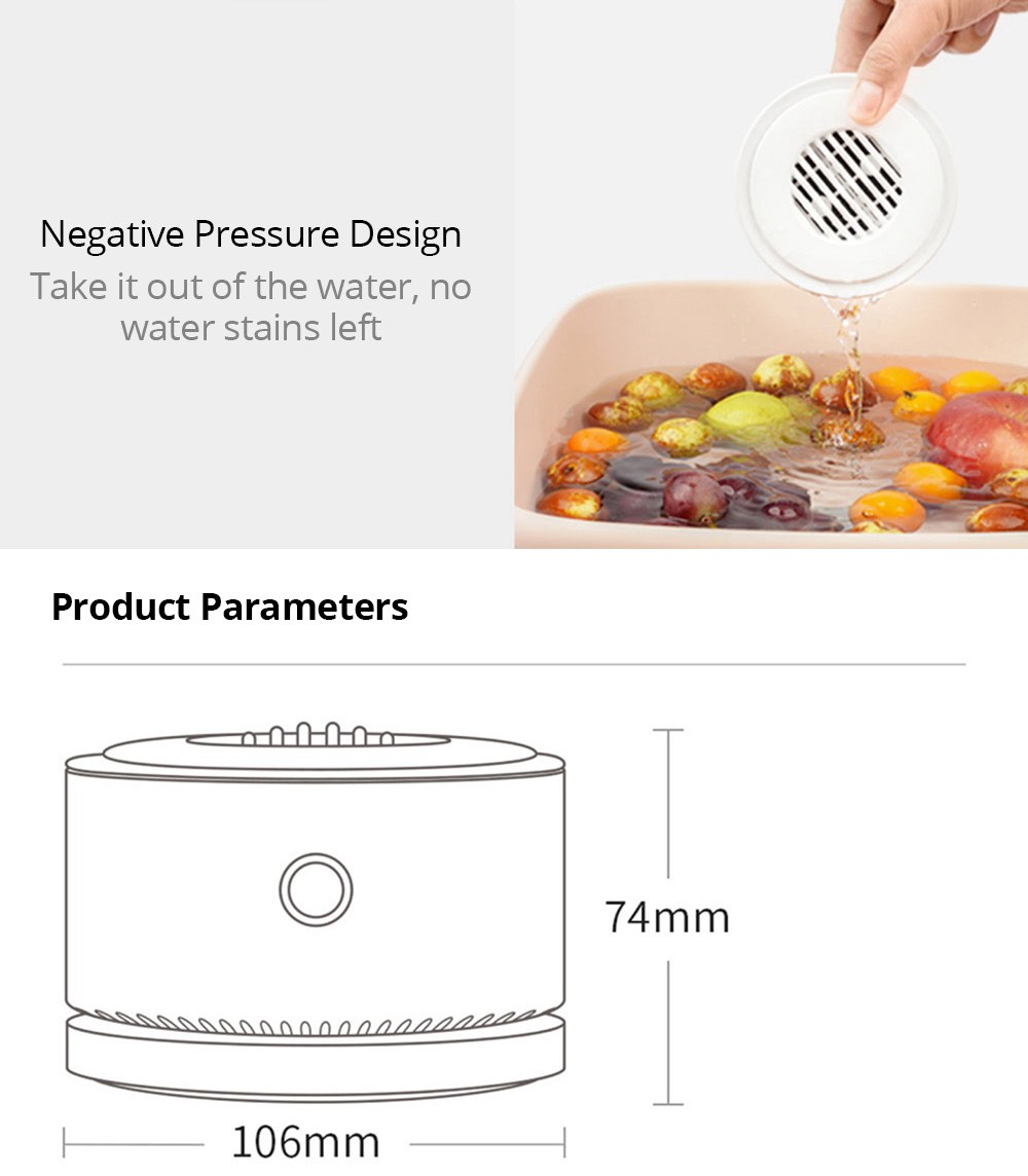 YOUBAN UPS01 Portable Fruit and Vegetable Purifier White