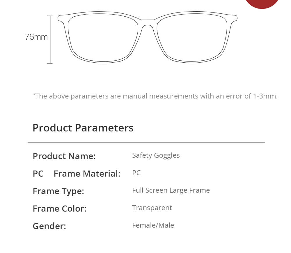 Shutter Goggles Dustproof Windproof  Protective Glasses Unisex From Xiaomi Youpin - Transparent