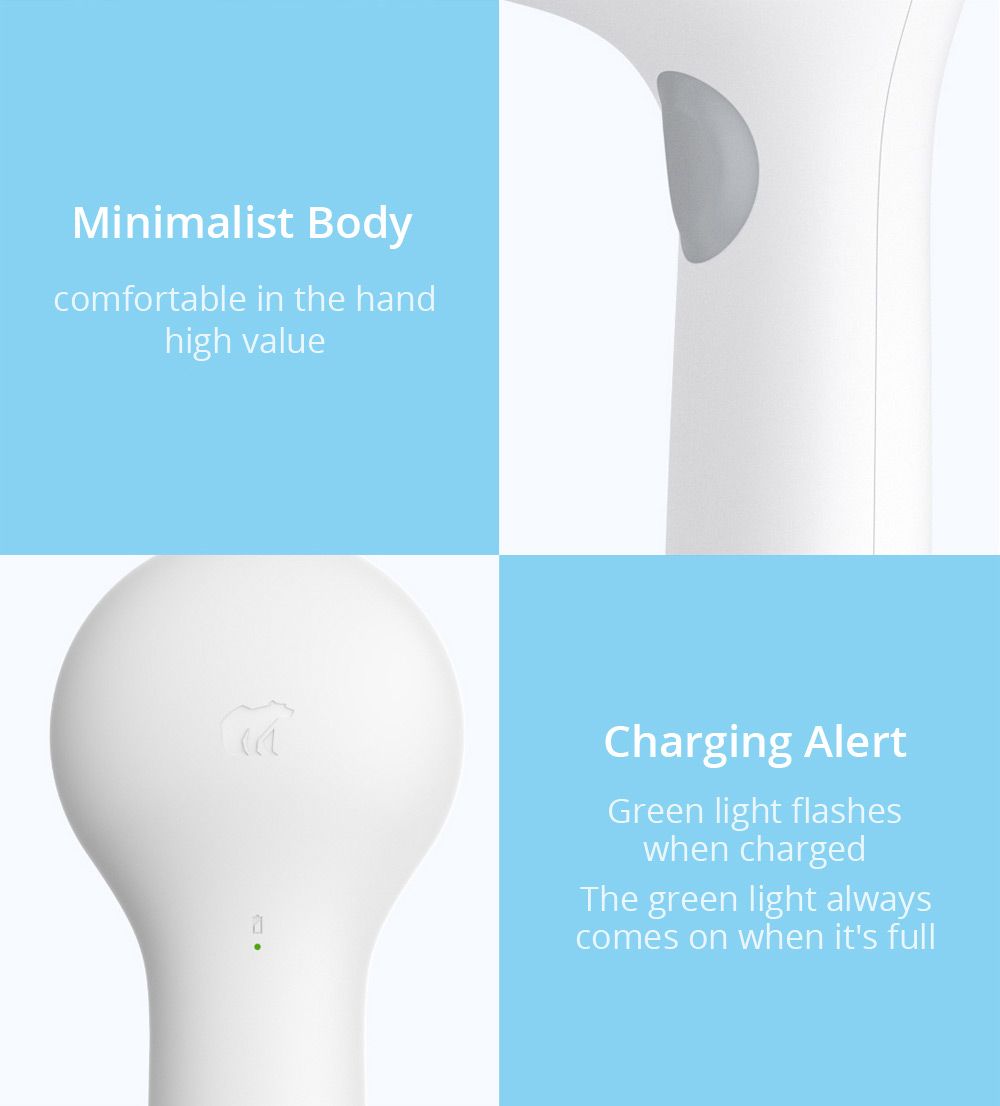 Shunzao PCH2-C Handheld Intelligent Kitchen Cleaning Machine IPX7 Waterproof Chargeable Remove Stubborn Stains Range Hood Bathtub - White