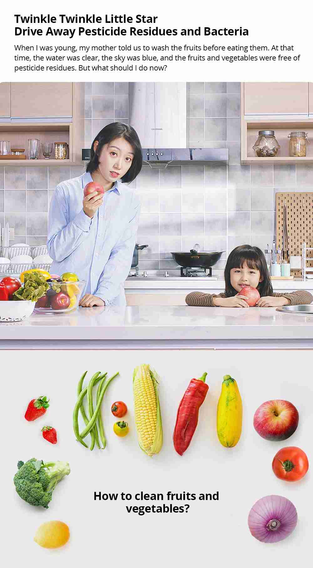YOUBAN UPS01 Portable Fruit and Vegetable Purifier White