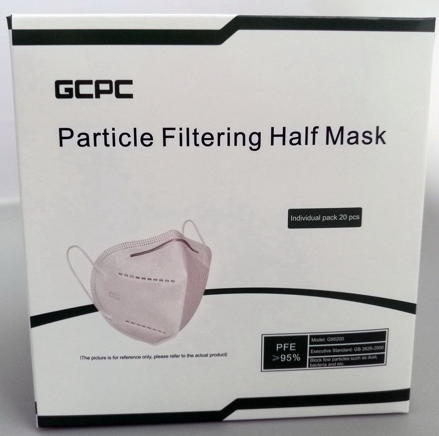 20pcs Gcpc Kn95 Ffp2 Protective Mask Ce Fda Certified White 9212