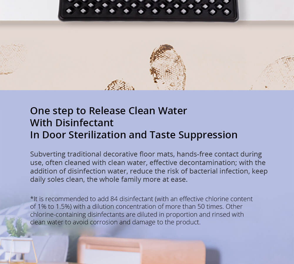 Lofans Decontamination Floor Mat Set 3D Edition CS-627 Combination Pack Add Disinfectant Sterilization Non-slip Tight Sole Home Cleaning - Black 16 Lofans Decontamination Floor Mat Set 3D Edition CS-627 Combination Pack Add Disinfectant Sterilization Non-slip Tight Sole Home Cleaning - Black