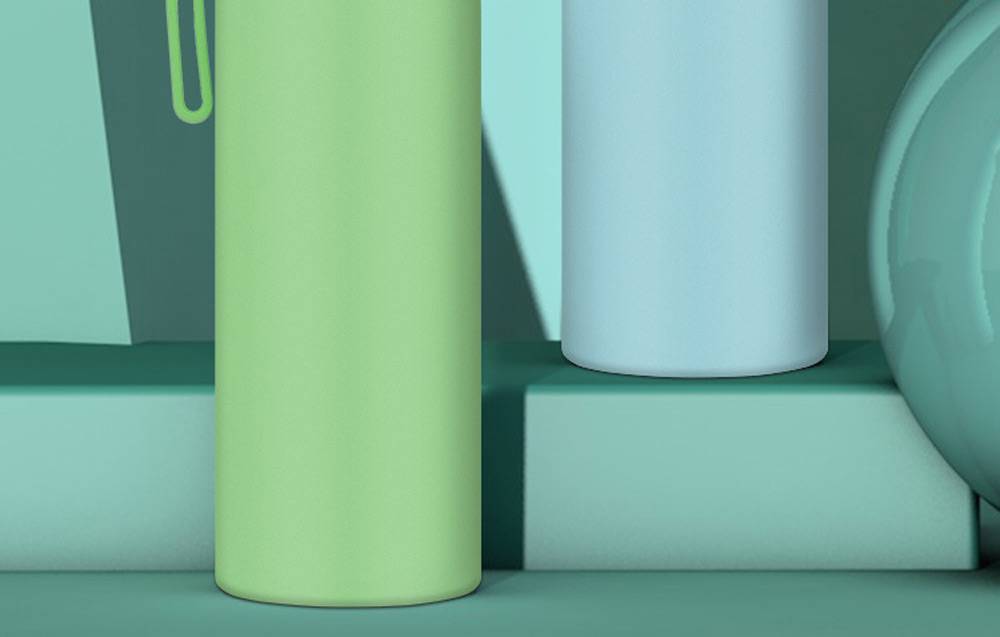 550ml Deep UV Sterilizing Thermos Purified Drinking Water Sterilization Rate 99.9% USB Charging Home Office - Pink