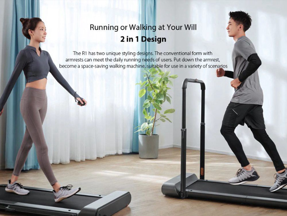 WalkingPad R1 Treadmill 2 in 1 Smart Folding Walking and Running Machine For Outdoor and Indoor Fitness Exercise - Silver