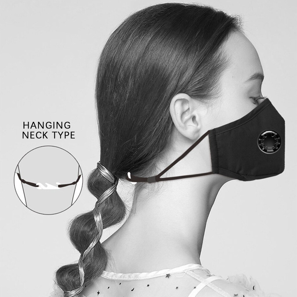 PM2.5 Anti Haze Mask Breath Valve Cotton Masks Anti-dust Mouth Mask Winter Earmuff Activated Carbon Filter Respirator-Grey