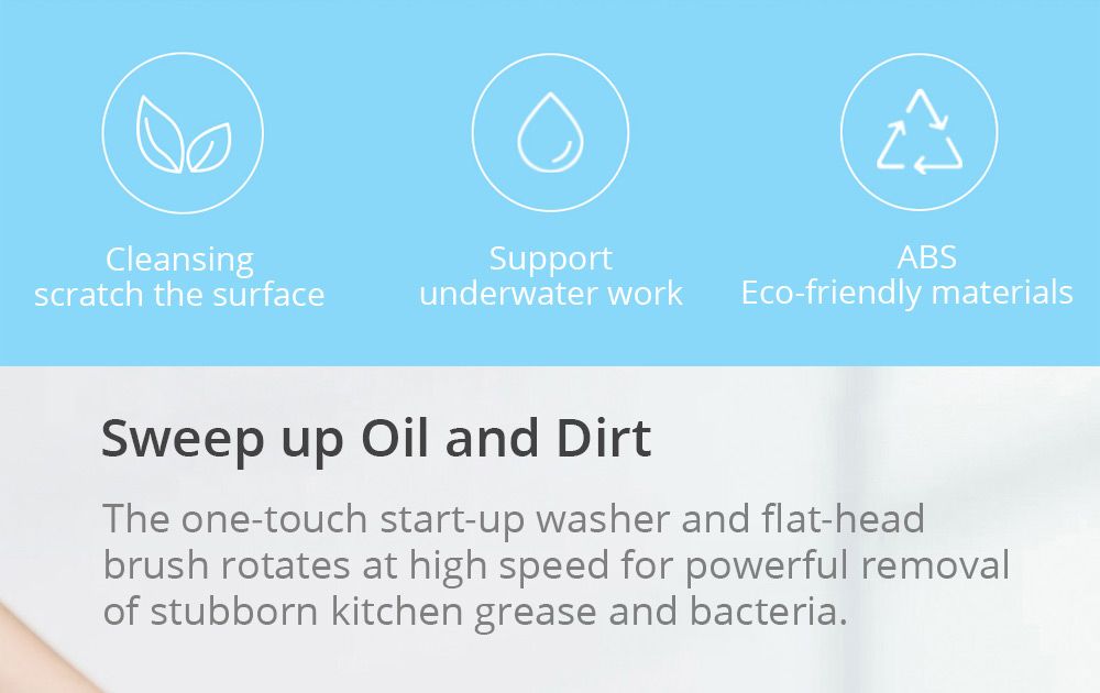 Shunzao PCH2-C Handheld Intelligent Kitchen Cleaning Machine IPX7 Waterproof Chargeable Remove Stubborn Stains Range Hood Bathtub - White