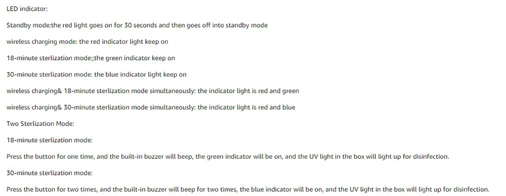 Portable Multifunction Sterilizer Box UV Light + Ozone Dual Sterilizing With 10W Qi Fast Wireless Charging Smartphone Sterilization Rate Above 99.99% for Mask Toothbrush Phone Glasses Jewelry- White