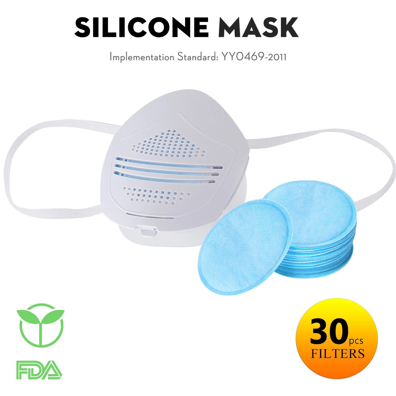Reusable Washable MultiFunction Air Filter Mask White