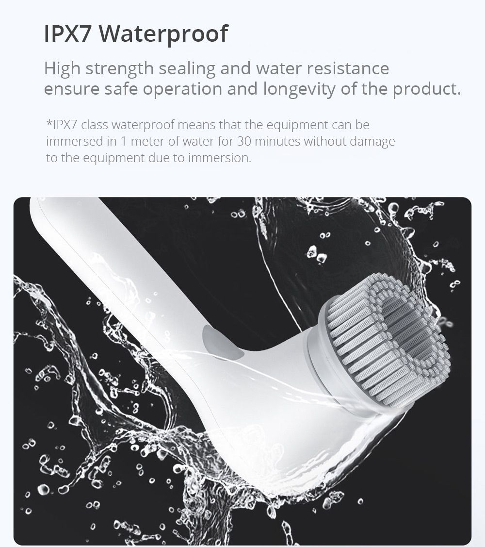 Shunzao PCH2-C Handheld Intelligent Kitchen Cleaning Machine IPX7 Waterproof Chargeable Remove Stubborn Stains Range Hood Bathtub - White