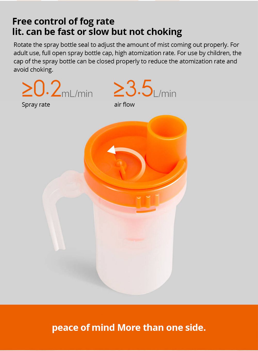 ANDON Portable Medical Compression Nebulizer Mute Adjustable Atomization Rate Suitable For Bronchitis Pneumonia Asthma From Xiaomi Youpin - White