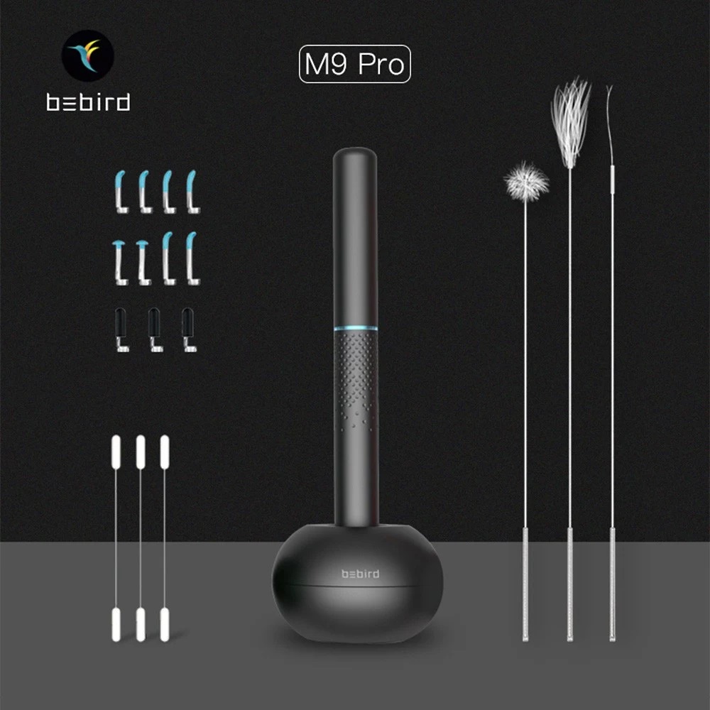 Xiaomi Mijia Bebird M9 Pro Smart Visual Ear Stick 17in1 300w High Precision Endoscope 350mAh with Magnetically Charged Base Ear Picker Tool Set