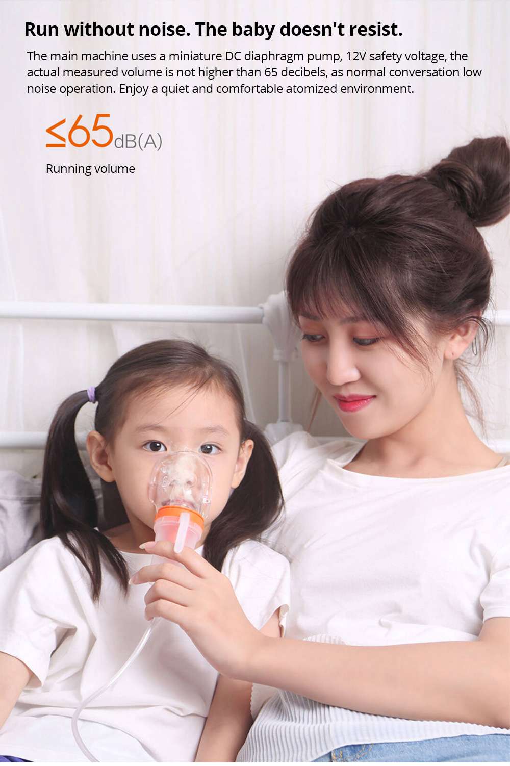 ANDON Portable Medical Compression Nebulizer Mute Adjustable Atomization Rate Suitable For Bronchitis Pneumonia Asthma From Xiaomi Youpin - White