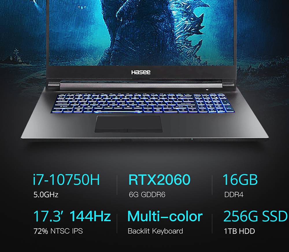 Hasee G8-CU7NK Gaming Laptop 17.3