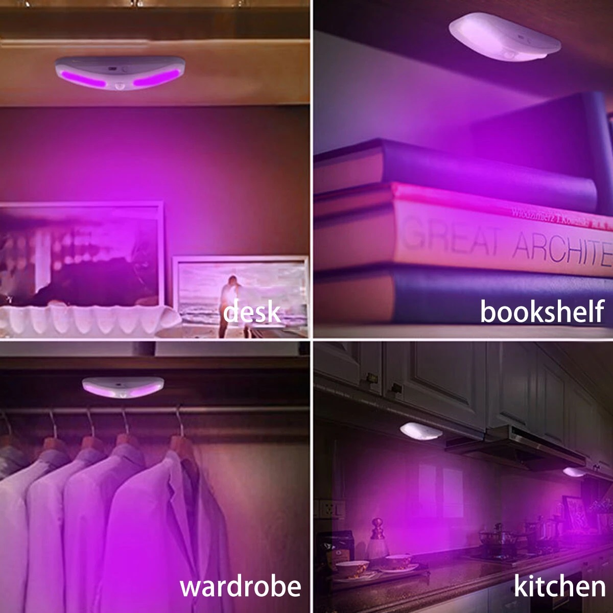 Portable Ultraviolet Germicidal Lamp Automatic Sensor Switch 3.7V Voltage For Office Family Travel Medical disinfection - White