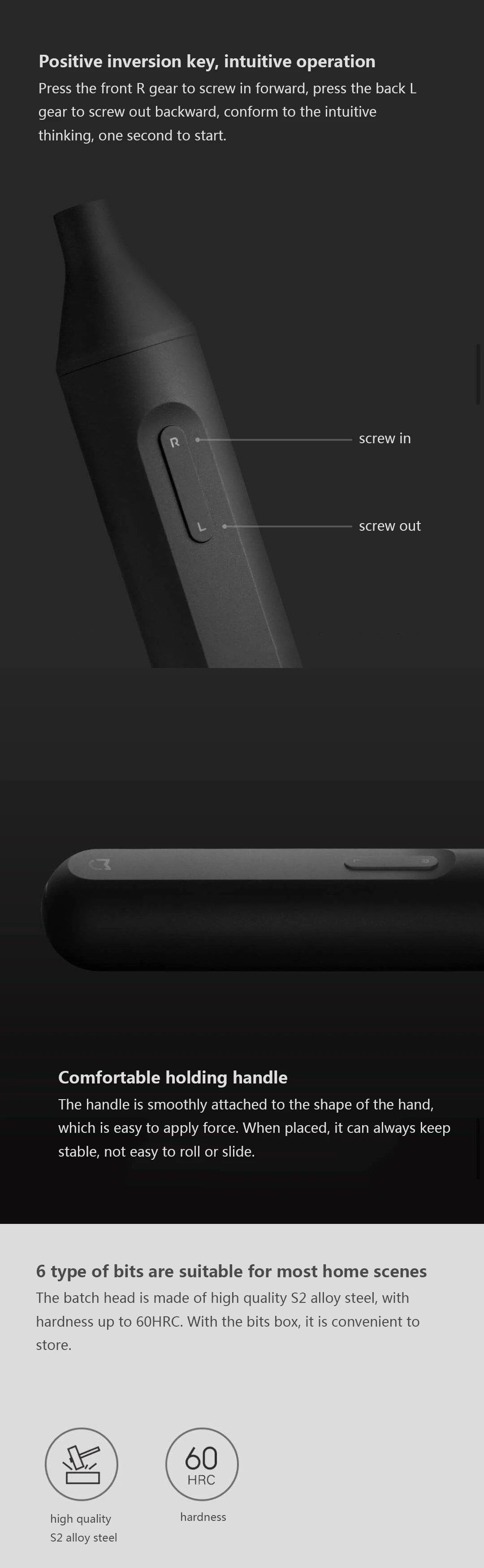 Xiaomi Mijia Electric Screwdriver Black