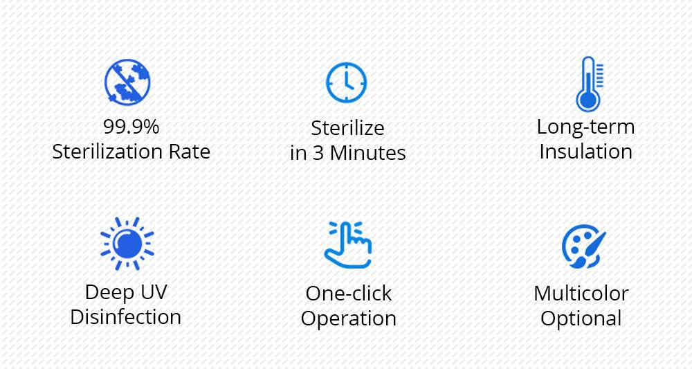 550ml Deep UV Sterilizing Thermos Purified Drinking Water Sterilization Rate 99.9% USB Charging Home Office - Pink