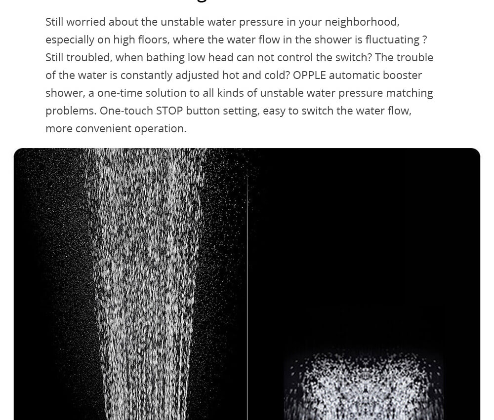 OPPLE Pressurized Handheld Shower PVC Hose 1.5 Meters Explosion-proof Anti-stress - Silver