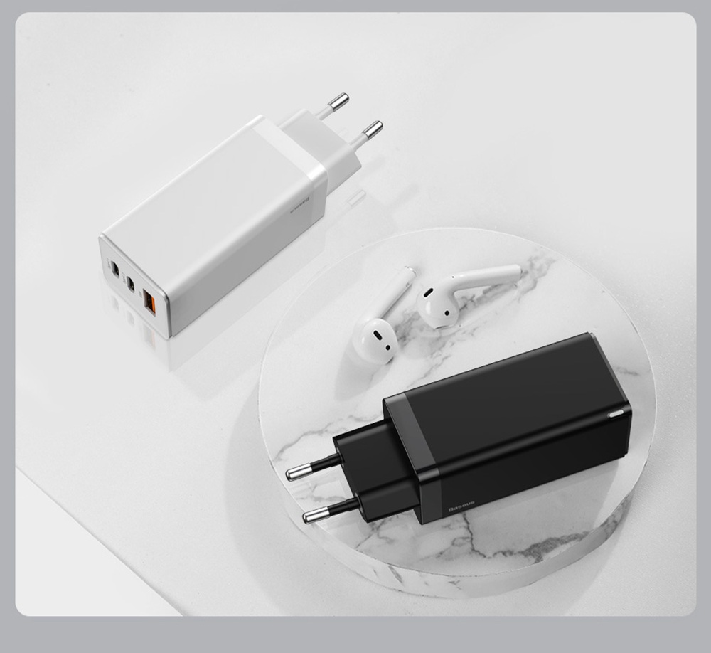Baseus 65W GaN Fast Charger PD3.0 QC4.0 EU Plug Black