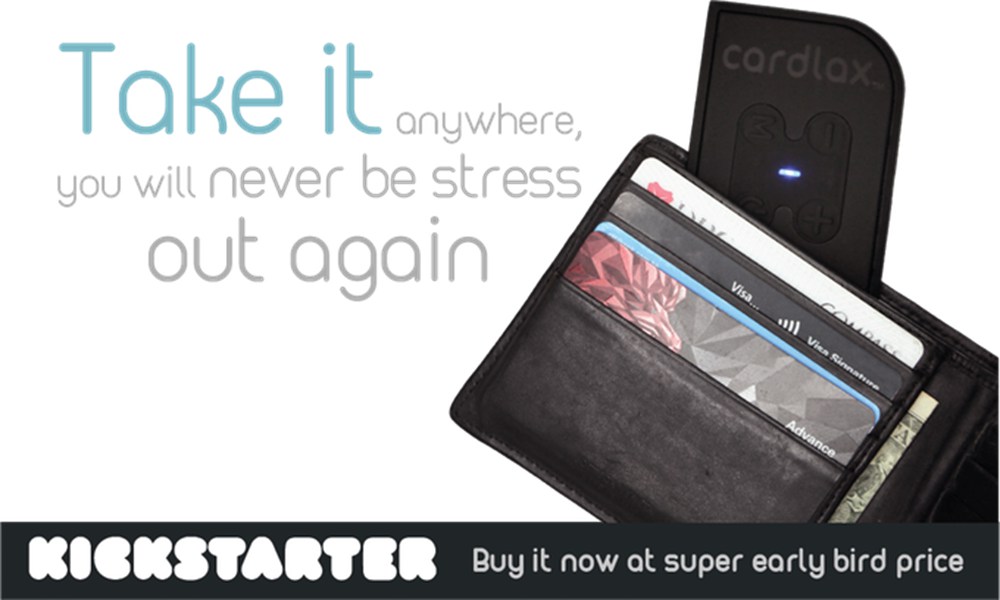 Cardlax Portable Electric Card Massager 4-button Design Adjustable Frequency Relax Muscles Relieve Stress - Black