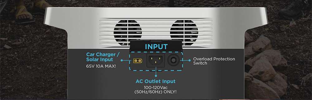 EcoFlow DELTA 1300 Portable Outdoor Mobile Emergency Power Station 1260Wh Capacity EFDELTA Solar Quick Charging 6 x 1800W AC Power Socket - Black