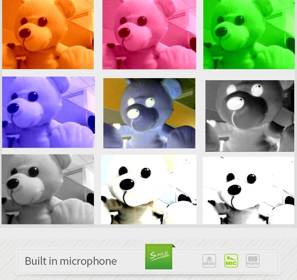 GSOU B18s USB 2.0 HD 12 Megapixels Webcam Free Drive Computer Camera with Microphone MIC - Black