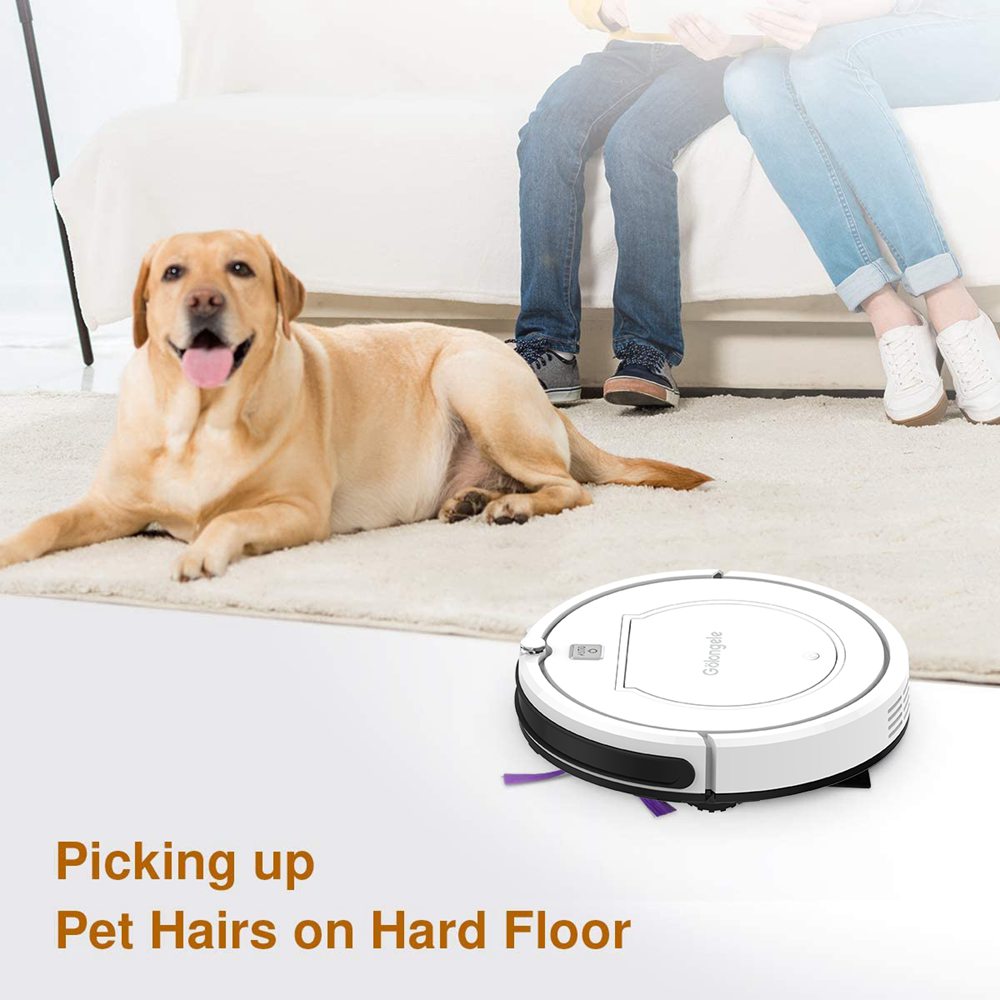 Goloele KK320A1N Sweeping Robot Vacuum Cleaner 900Pa Suction Four Cleaning Modes 330ml Dust Box Anti-fall Denser Working Time 90 Minutes - White