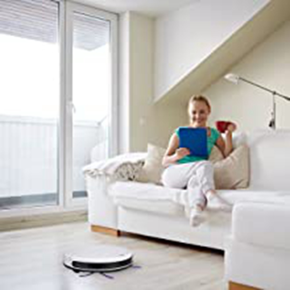 Goloele KK320A1N Sweeping Robot Vacuum Cleaner 900Pa Suction Four Cleaning Modes 330ml Dust Box Anti-fall Denser Working Time 90 Minutes - White