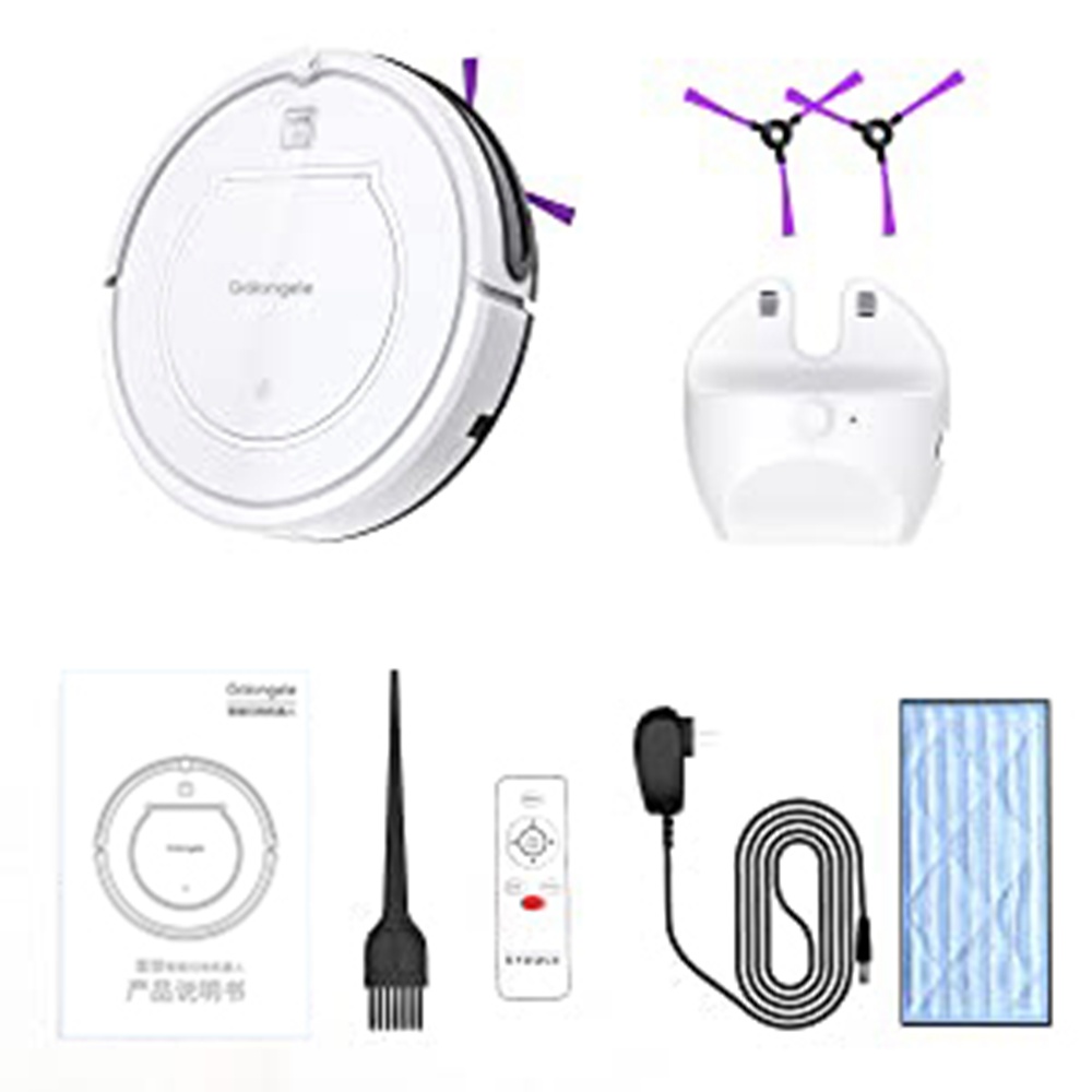 Goloele KK320A1N Sweeping Robot Vacuum Cleaner 900Pa Suction Four Cleaning Modes 330ml Dust Box Anti-fall Denser Working Time 90 Minutes - White