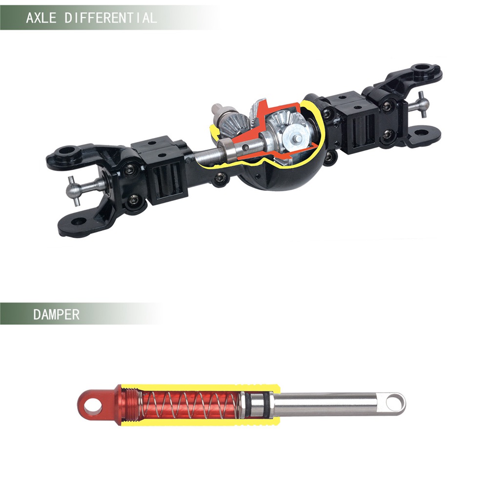 HG P417 2.4G 1/10 4X4 4WD Rock Crawler Truck RC Car without Battery Charger - Army Green