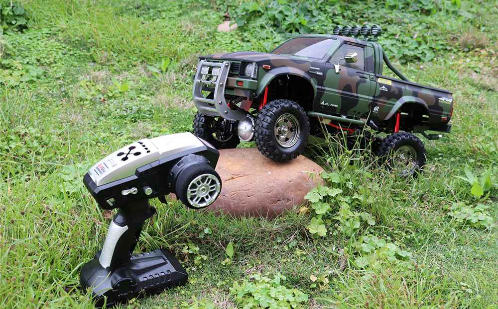 HG P417 2.4G 1/10 4X4 4WD Rock Crawler Truck RC Car without Battery Charger - Army Green
