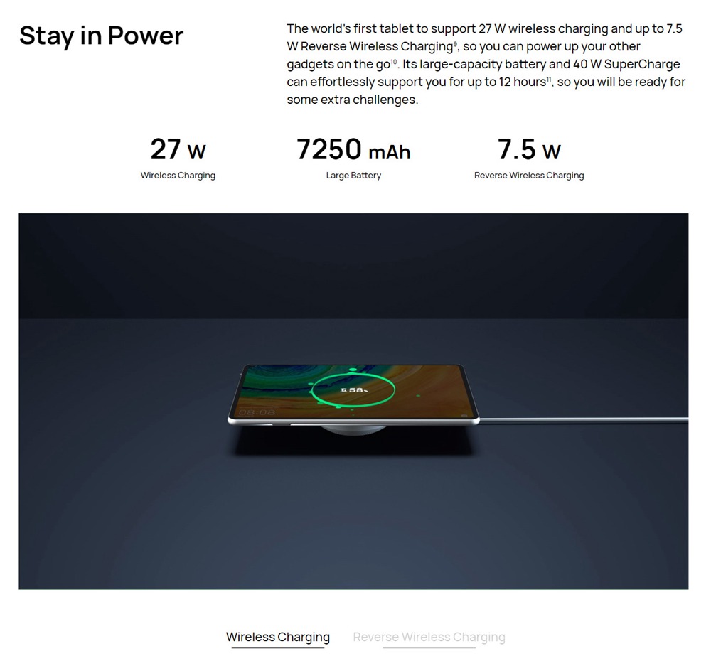 HUAWEI MatePad Pro Tablet 5G Version HiSilicon Kirin 990 10.8 Inch 2560 x 1600 IPS Screen Android 10.0 8GB RAM 256GB ROM 7250mAh Battery Dual Camera - Orange