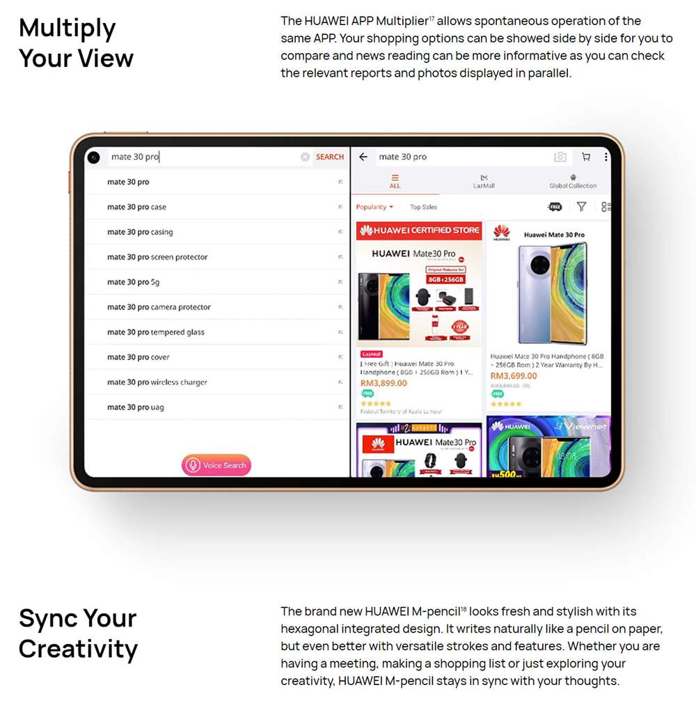 HUAWEI MatePad Pro Tablet 5G Version HiSilicon Kirin 990 10.8 Inch 2560 x 1600 IPS Screen Android 10.0 8GB RAM 256GB ROM 7250mAh Battery Dual Camera - Orange