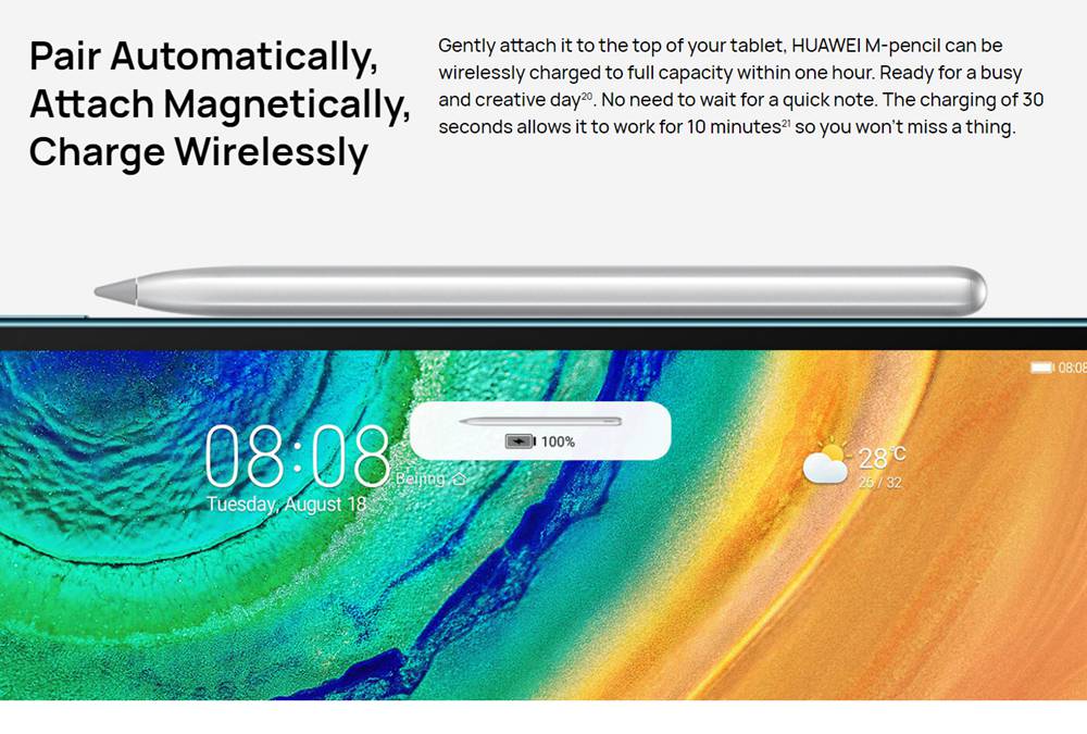 HUAWEI MatePad Pro Tablet 5G Version HiSilicon Kirin 990 10.8 Inch 2560 x 1600 IPS Screen Android 10.0 8GB RAM 256GB ROM 7250mAh Battery Dual Camera - Orange