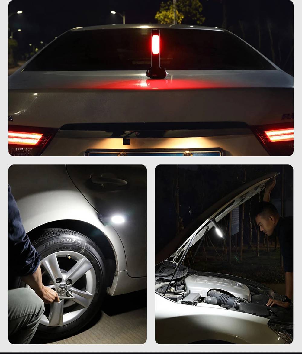 NexTool Multifunction Lifesaving Hammer Emergency Lighting Tungsten Steel Hammer Head Built-in Rope Cutter Magnet Fixed USB Charging Mobile Power - Black