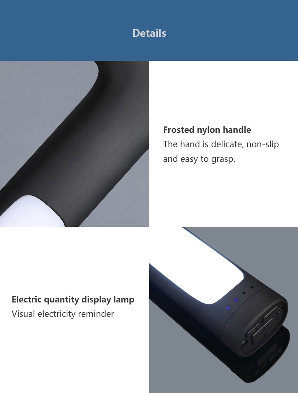 NexTool Multifunction Lifesaving Hammer Emergency Lighting Tungsten Steel Hammer Head Built-in Rope Cutter Magnet Fixed USB Charging Mobile Power - Black