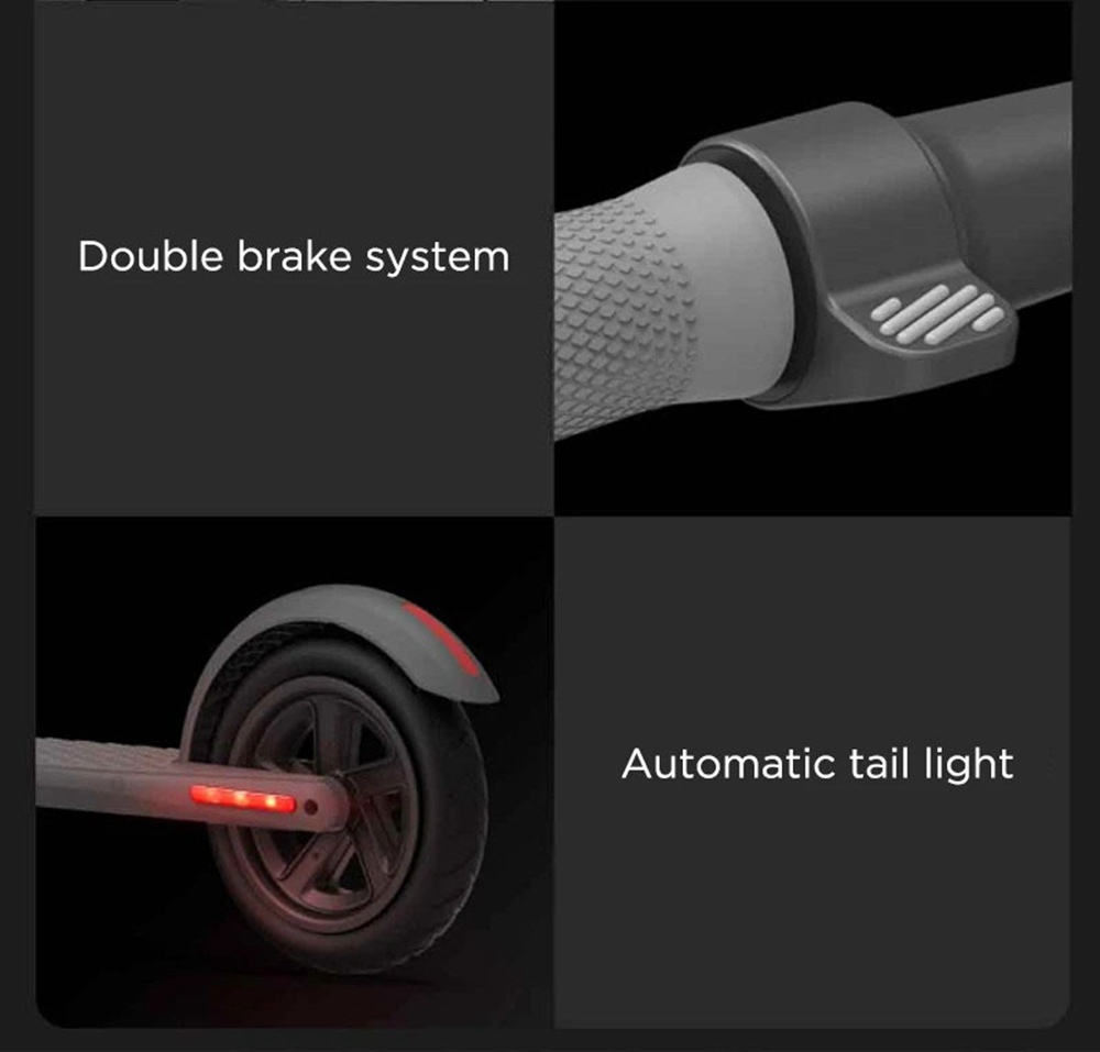 Ninebot E22 Folding Electric Scooter 300W Brushless Motor LED Display Max 20KM/H 9 Inch Vacuum Anti-puncture Tire Three Riding Mode - Black