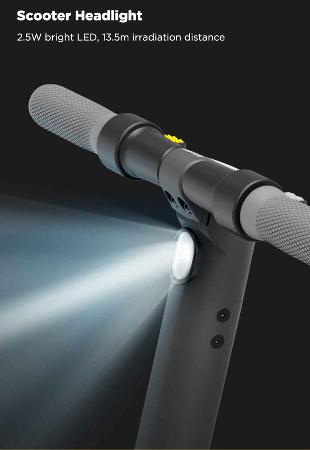 Ninebot E22 Folding Electric Scooter 300W Brushless Motor LED Display Max 20KM/H 9 Inch Vacuum Anti-puncture Tire Three Riding Mode - Black