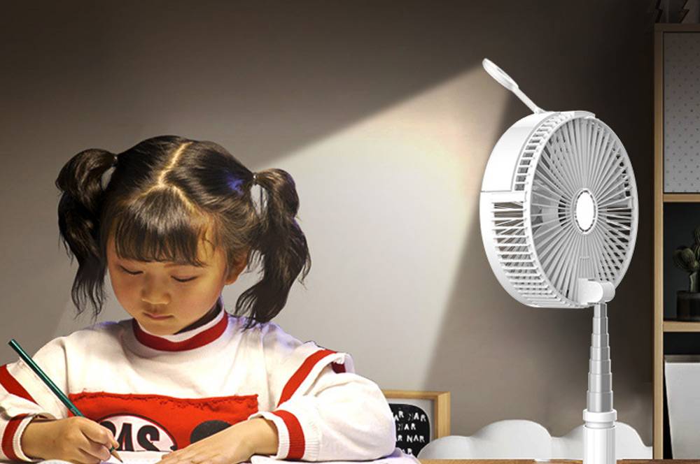 Portable Multifunction Folding Replenishment Fan Four Modes Long Battery Life - Pink