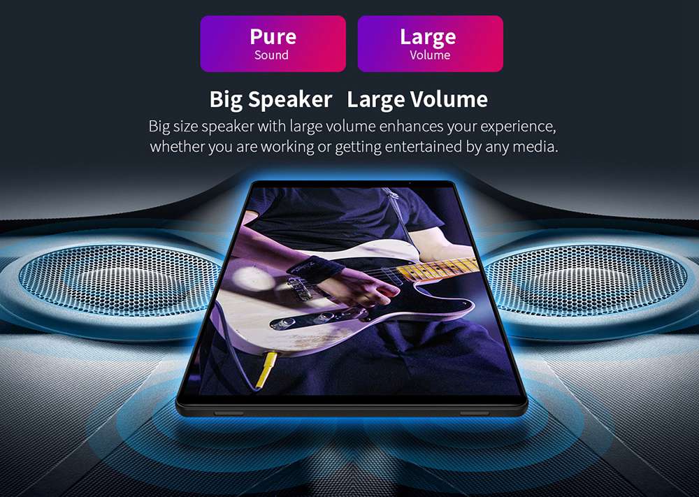 Teclast P10HD 4G LTE Tablet PC SC9863A Octa Core 10.1 Inch 1920 x 1200 FHD Screen 3GB RAM 32GB ROM Android 9.0 - Black