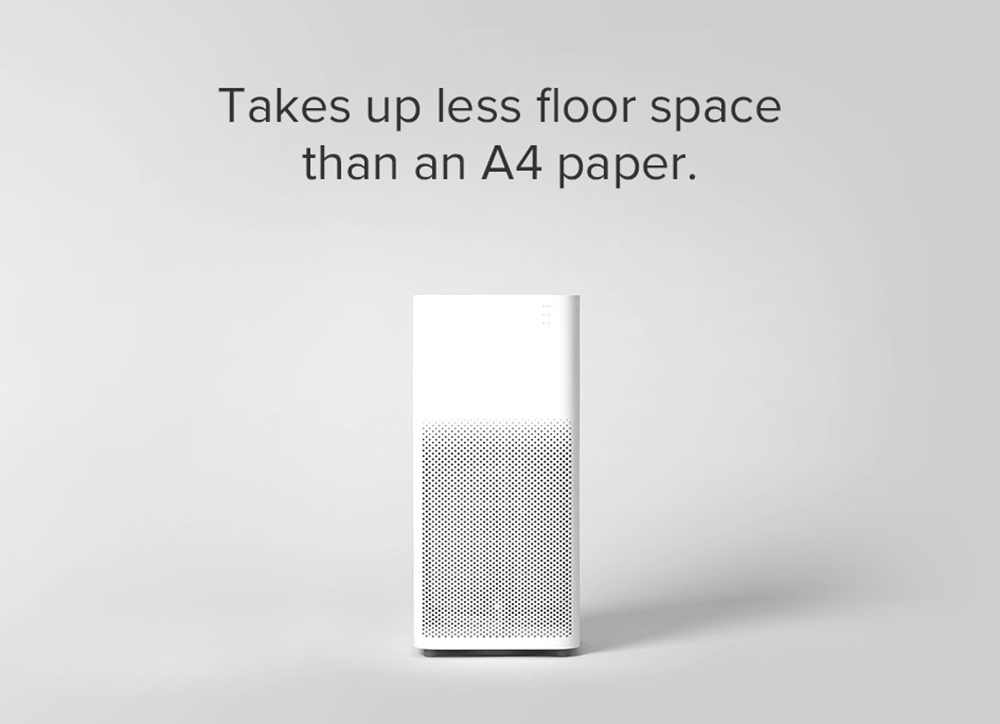 Xiaomi Mijia Air Purifier 2H HEPA Triple-layer Filter Formaldehyde Removal Real-time AQI Monitoring Google Assistant Amazon Alexa Voice Control Home Office International Version - White
