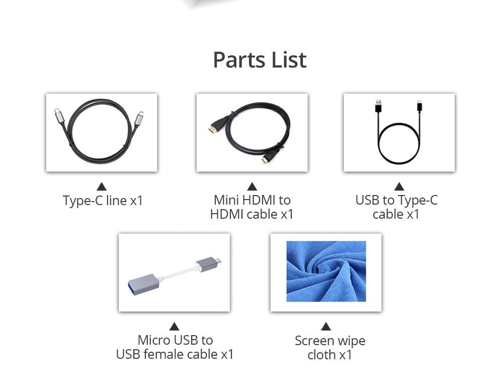 Sculptor MU156LR 15.6" 4K UHD IPS OSD Touch Menu Portable Monitor 72% NTSC HDR Dual Type-C+Mini HDMI Gaming Display Screen For Smartphones Digital Cameras Tablets Laptops Game Consoles - Black