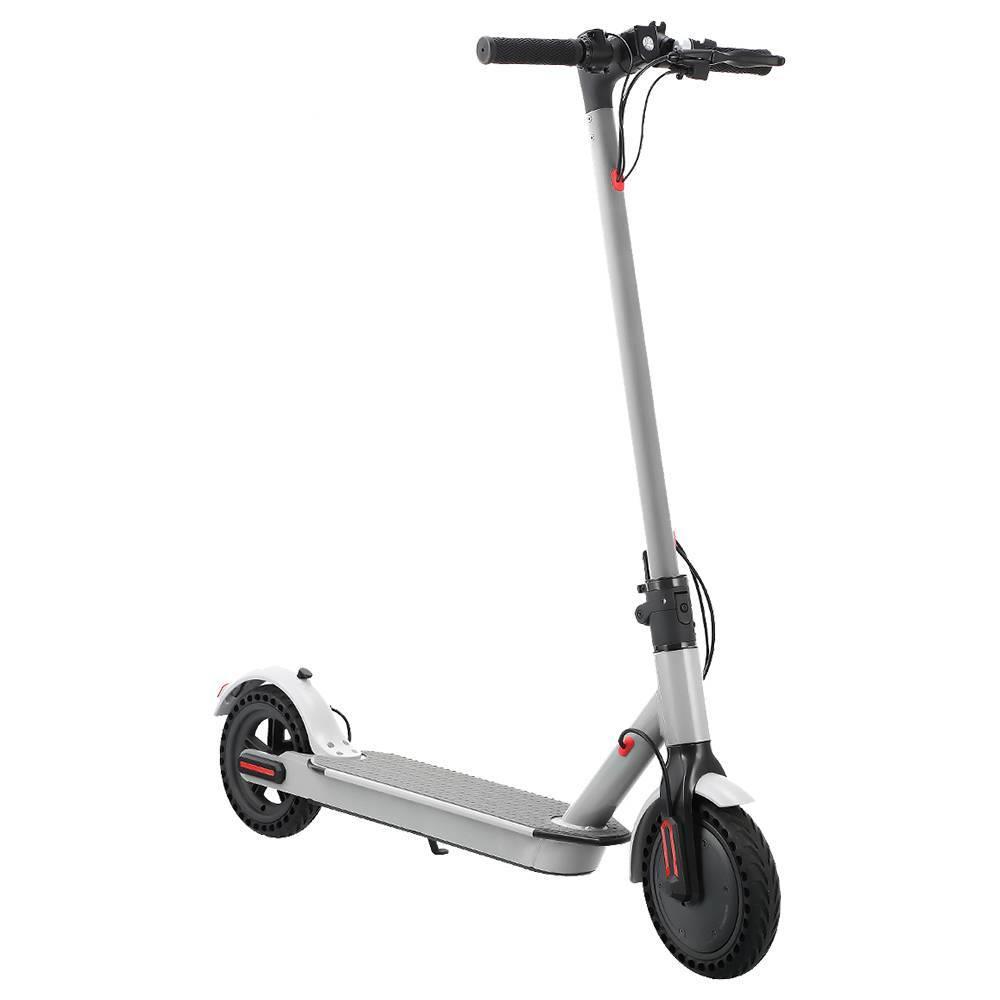 E4 Folding Electric Scooter 8.5 Inch Honeycomb Tire 250W Motor Max 25km/h Up To 25km Range Dual Disc Brake LED Display - Grey