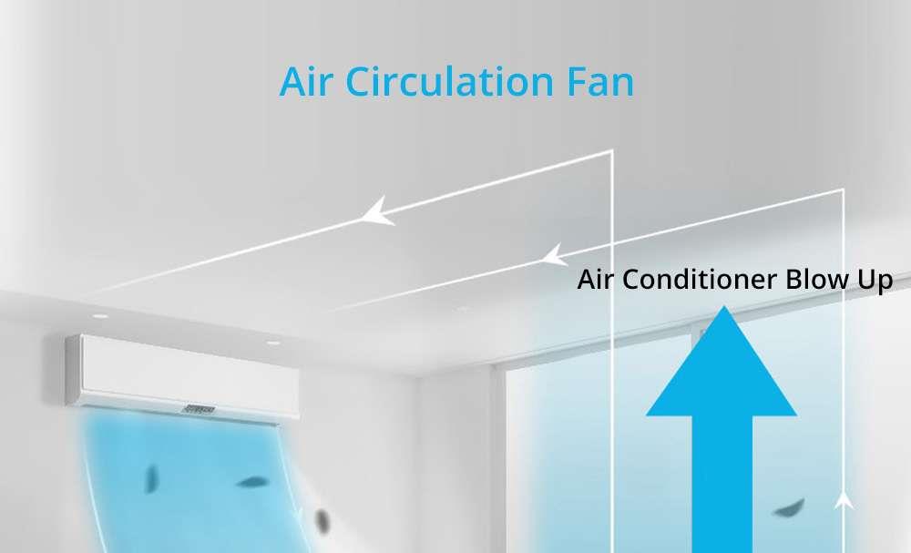 Portable Intelligent Silent Folding Leafless Fan Desktop Wall-mounted Dual-use Remote Control Stepless Speed Regulation Circulating Air Summer Cool Down For Office Home - Titanium Gray