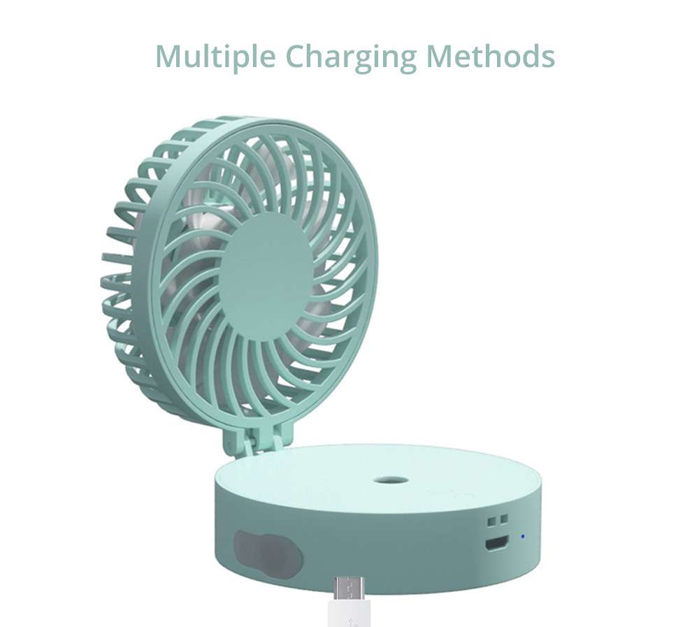Mini Portable Handheld Spray Small Fan Hanging Neck Desktop Humidification USB Charging - Pink