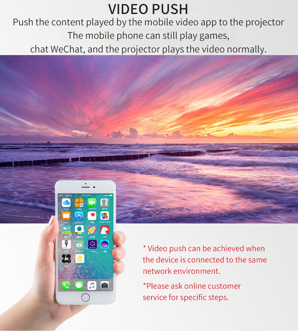 YG220 Mini Pocket Projector 480*320P Supports 1080P HDMI AV SD USB Compatible with Fire TV Stick/PS4/USB/HDMI/SD/AV